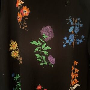 Black floral embroidered Zara dress